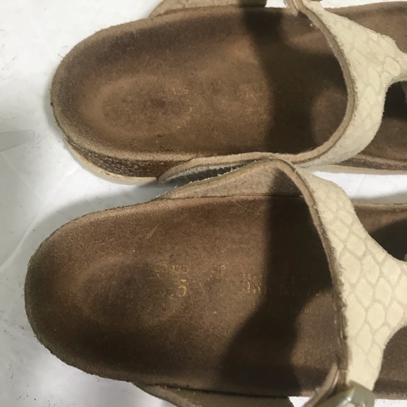 BIRKENSTOCK GIZEH Thong Sandal Flip Flops Snake Print Sandals Vegan Leather Eva - Picture 7 of 10